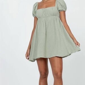 Princess Polly Sage Backless Dress